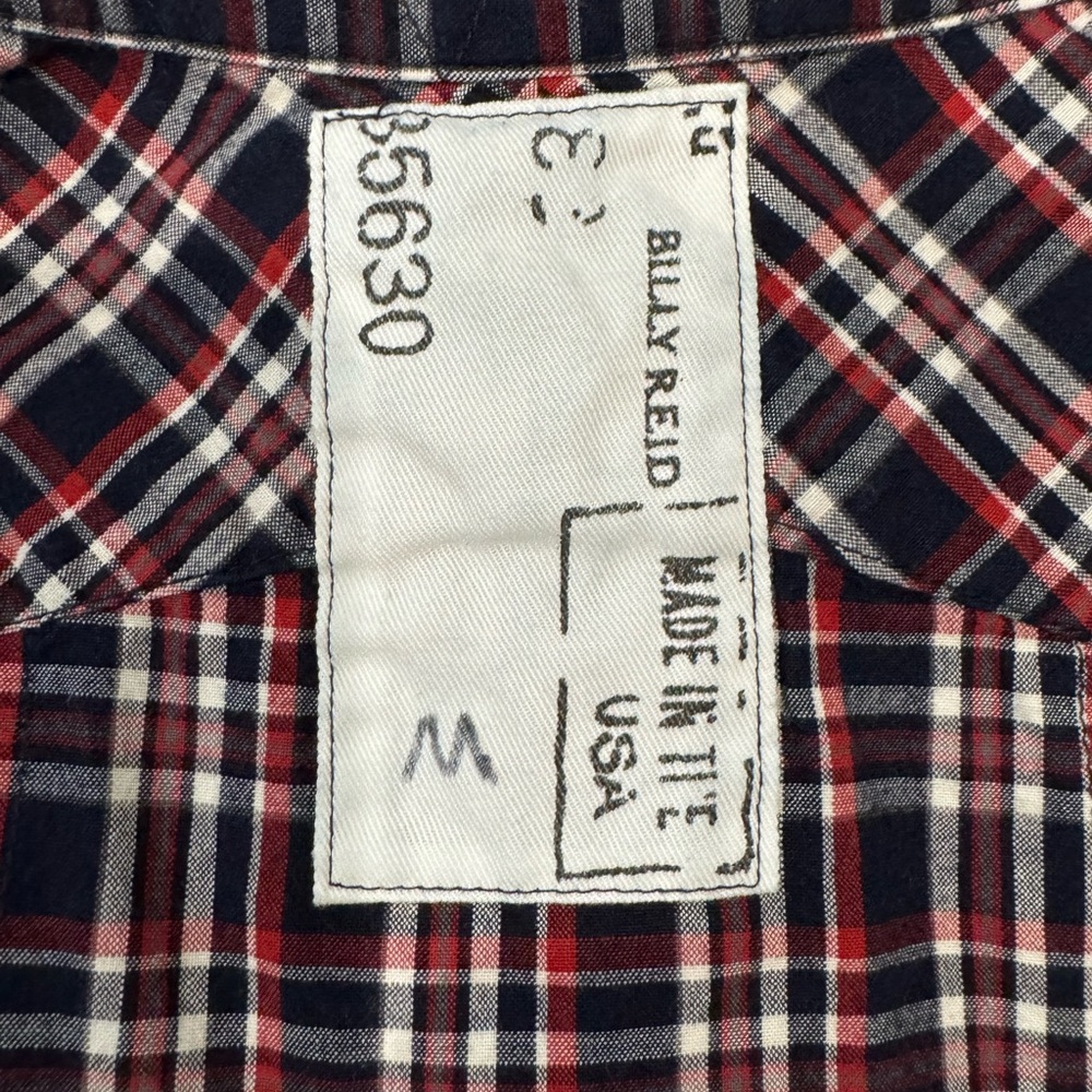 Men’s Vintage Billy Reid LS Flannel Button Down Shirt. Size Medium. - Picture 7 of 7